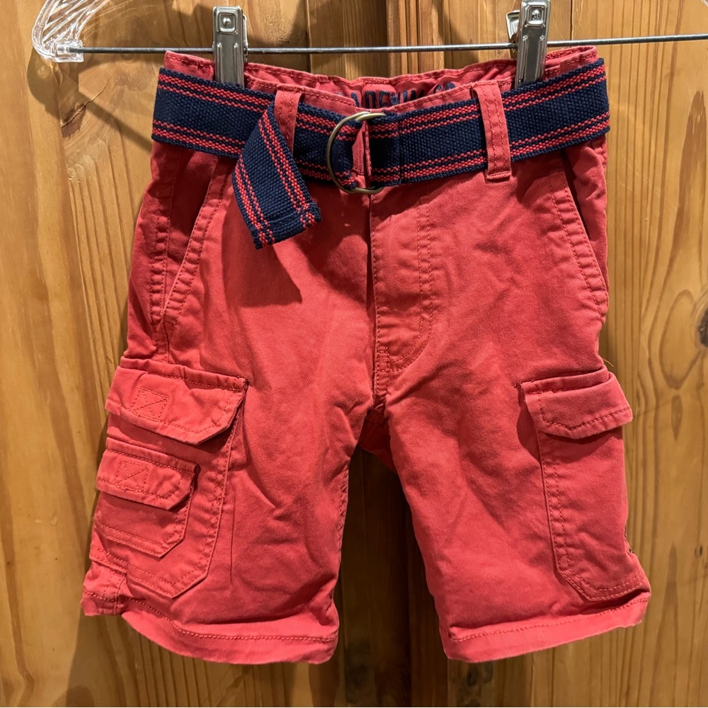 US Polo Assn Kid’s Red Cargo Shorts size 4
